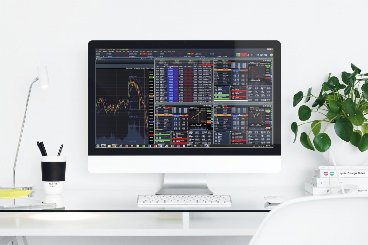 PowerTicker Desktop Workspace Mockup PowerTicker Desktop Workspace Mockup